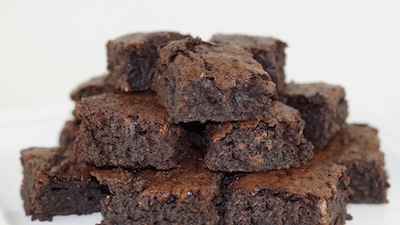 stack of diabetic brownies