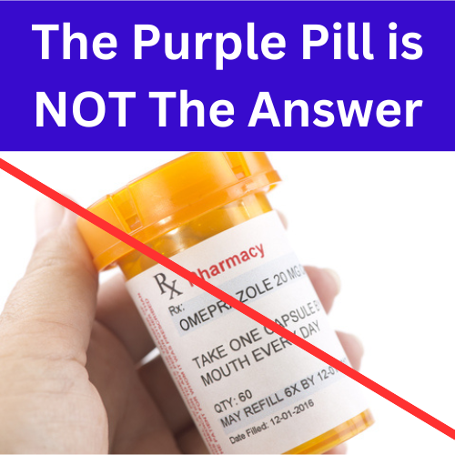 Image of purple pill prescription bottle 