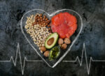 foods with healthy fats inside a heart shape