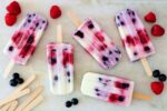greek yogurt popsicles with fresh berries